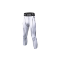 Men'S Compression Capri Shorts Baselayer Cool Dry Sports Tights - White White S