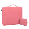 13.3 Inch Waterproof and Shockproof Portable Laptop Bag Xiaomi Lenovo Business Exhibition Bag with Small Bag-Pink
