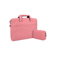 13.3 Inch Waterproof and Wear-resistant Laptop Bag Notebook Shoulder Bag Suitable for Apple MacBook Huawei Pro Notebook-Pink