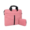 13.3 Inch Waterproof and Wear-resistant Laptop Liner Bag Notebook Shoulder Bag Suitable for Macbook Apple Notebook-Pink