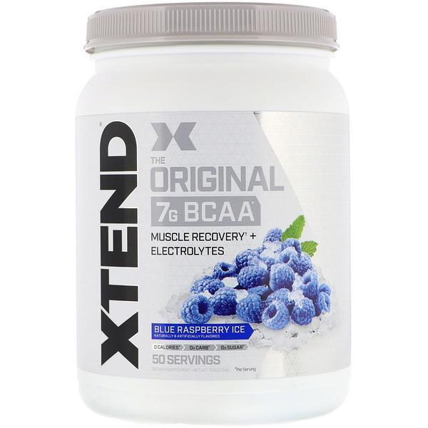 Xtend, The Original 7G BCAA + Electrolytes, Blue Raspberry Ice, 700 g