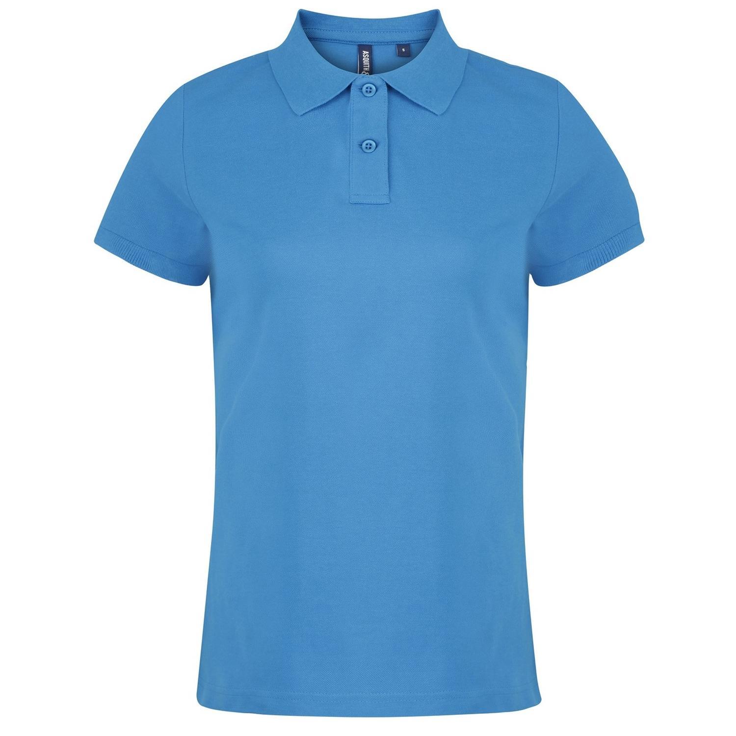 Asquith & Fox Womens/Ladies Plain Short Sleeve Polo Shirt (Sapphire) (XL)