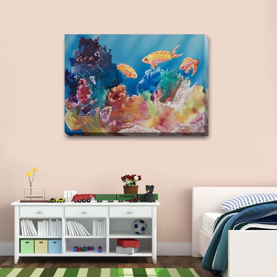 Under The Sea Marine Animal Stretched Canvas Print L95
