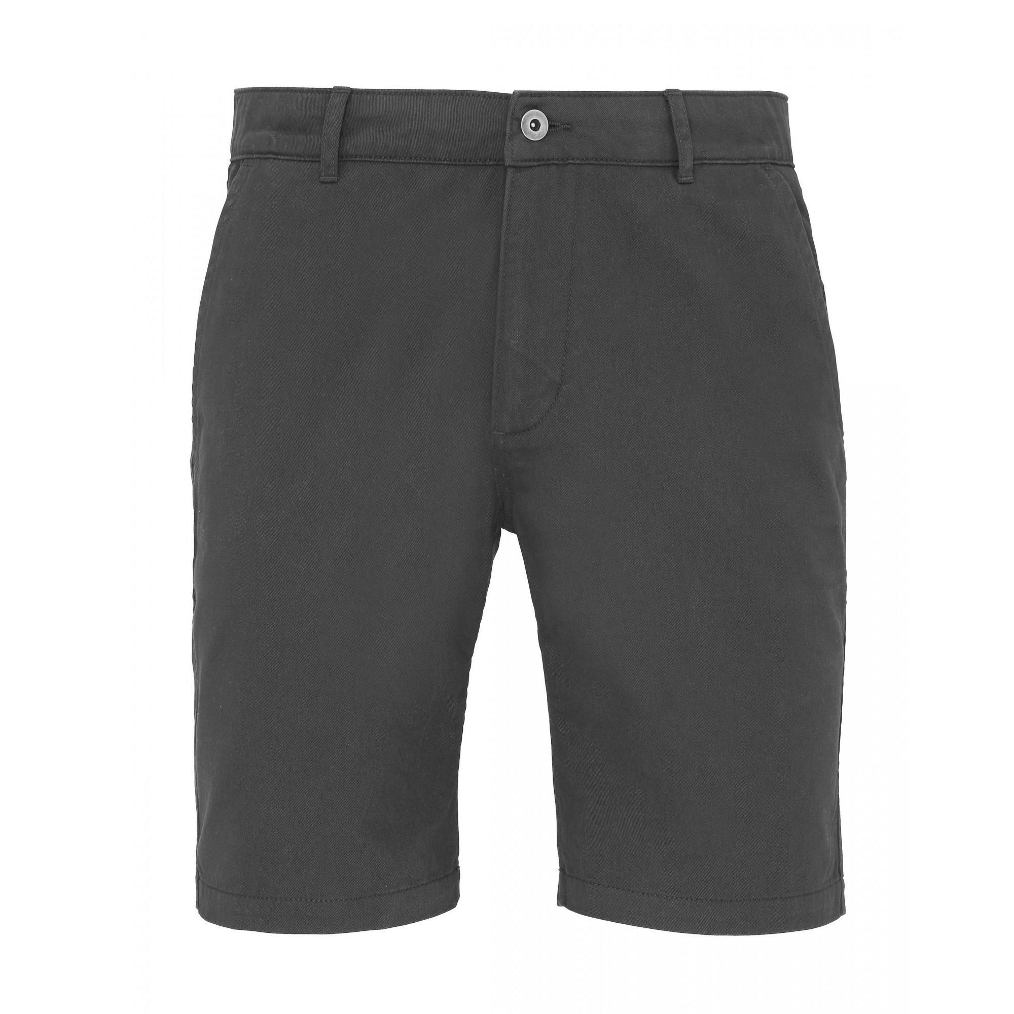 Asquith & Fox Mens Casual Chino Shorts (Slate) (2XL)