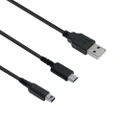 TechFlo 2in1 Charging USB Cable for Nintendo 3DS XL LL DS Lite DSi XL LL 2DS XL