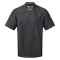 Premier Unisex Adult Short-Sleeved Chef Jacket (Black Denim) (S)