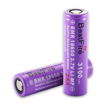 2Pcs 18650 Battery 3100mAh 25A 3.7V Rechargeable Lithium Battery