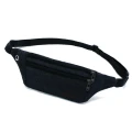 3PCS Unisex Canvas Waist Bag Waist Belt Bag Fanny Pack Hip Pouch Travel Sports Phone Pocket BLACK