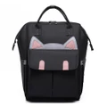 Women Fashion Cute Backpack Multi-Function Large Capacity Shoulder Bag For Outdoor Shopping Black