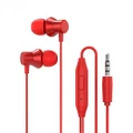 HF130 Bass 3.5mm Wired In-ear Earphone Universal Headphones for Smartphone MP3 RED COLOR