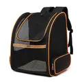 Breathable Pet Backpack Folding Portable Puppy Carrier Bag Dog Space Capsule ORANGE