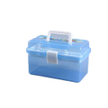 Ruida Small Double Layer Transparent Cartoon New Material PP Plastic Painting Tool Box BLUE