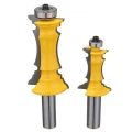 2Pcs 1/2 Inch Shank Mitered DoorandDrawer Molding Router Bits For Woodworking