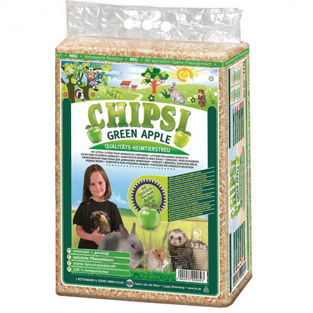 Chipsi Green Apple Organic Bedding Litter Shavings for Small Animals 3kg