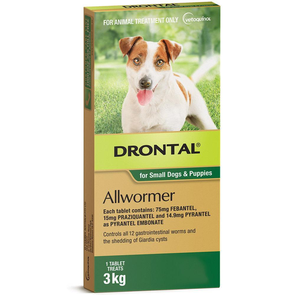 Drontal Chewable Allwormer for Puppies & Small Dogs 3kg 50 Pack
