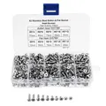 Suleve™ M3Sh8 M3 Stainless Steel Hex Socket Button and Flat Head Screw Bolt Assortment Kit 720Pcs