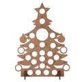 Wooden Christmas Calendar Christmas Tree Decoration Fits 24 Circular Chocolates Candy Stand Rack