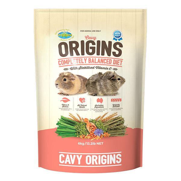 Vetafarm Origins Cavy Diet for Pet & Breeder Guinea Pig 6kg