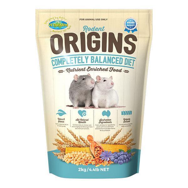 Vetafarm Origins Extruded Pellet Pet Rodent Rat Mice Diet Food 2kg