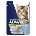 Advance Kitten 2-12 Months Wet Cat Food w/ Chicken in Jelly 12 x 85g (OB**)