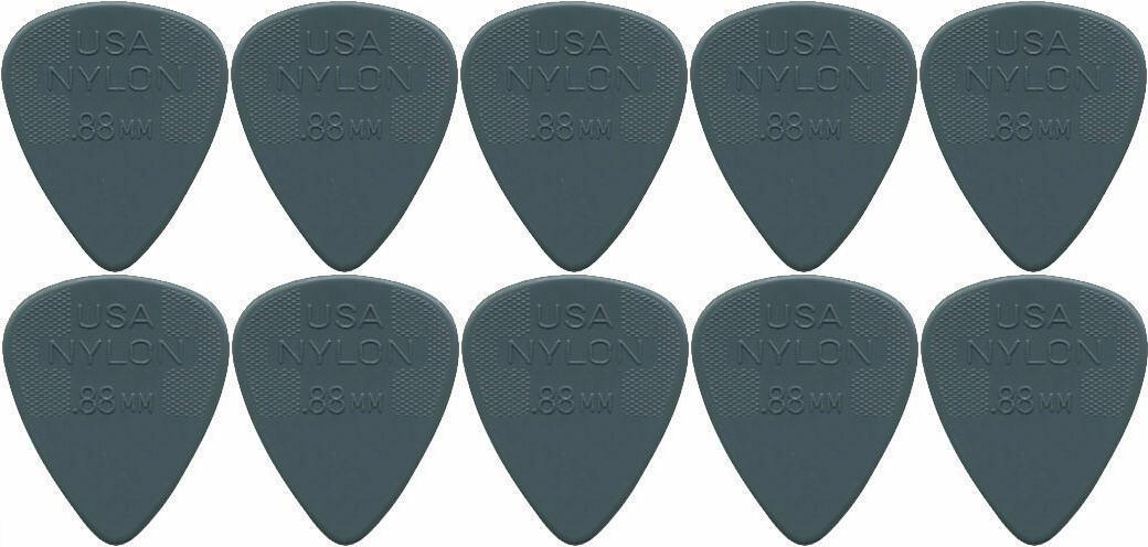 10 x Dunlop Nylon Standard "Greys" .88MM Gauge Guitar Picks