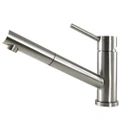 SWEDIA Oskar - Stainless Steel Kitchen Mixer Tap - Brushed - with Pull-Out