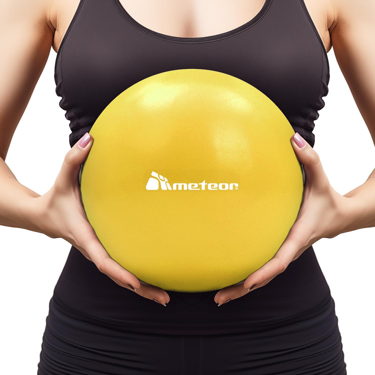 METEOR 20CM Anti-Burst Yoga Ball,Swiss Ball,Pilates Ball for Exercise,Yoga,Pilates,Physio Therapy,Rehab,Office - Yellow x1PC