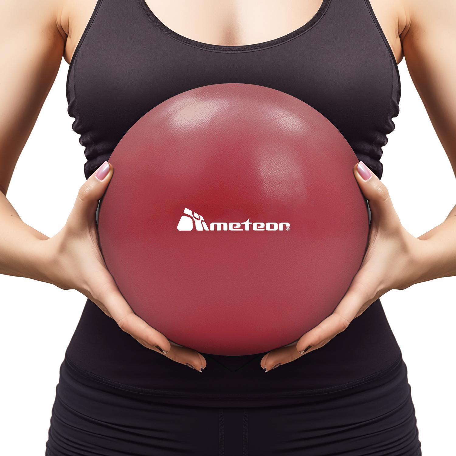 METEOR 20CM Anti-Burst Yoga Ball,Swiss Ball,Pilates Ball for Exercise,Yoga,Pilates,Physio Therapy,Rehab,Office - Red x1PC