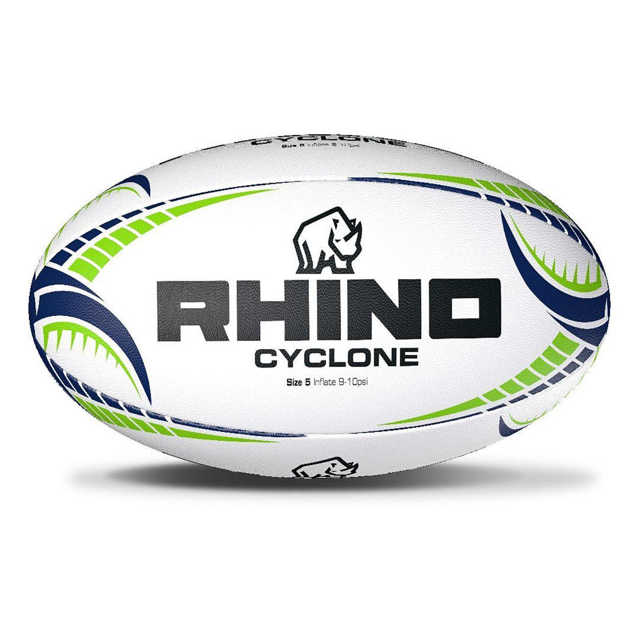 Rhino Cyclone Rugby Ball (White) (3)