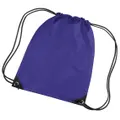 Bagbase Premium Gymsac Water Resistant Bag (11 Litres) (Pack Of 2) (Purple) (One Size)