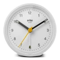 7.5cm White Analogue Alarm Clock By BRAUN
