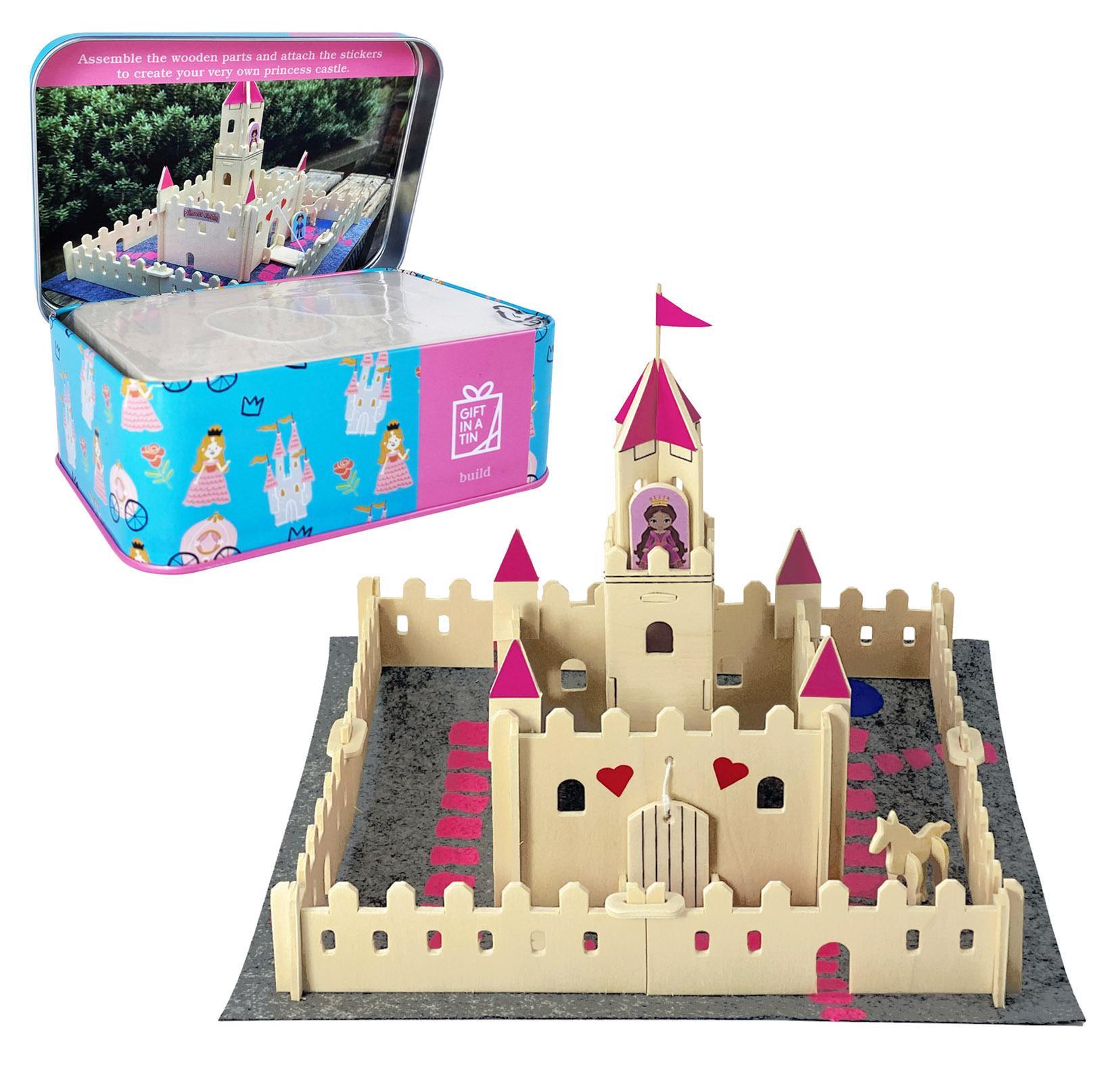 Magical Princess Castle In A Tin Apples To Pears Wooden Model Kit