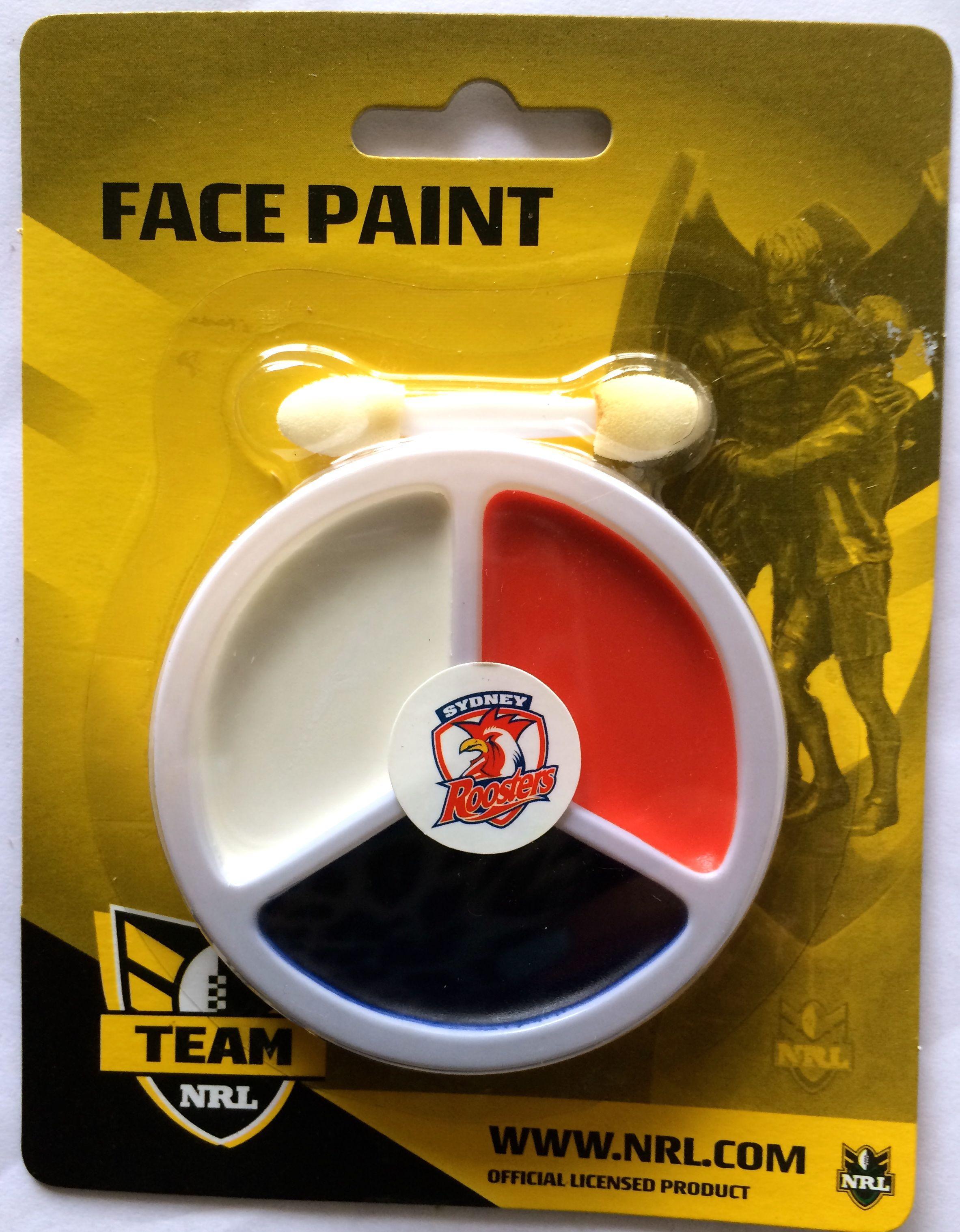 Sydney Roosters NRL Face Paint * Team Colour Paint