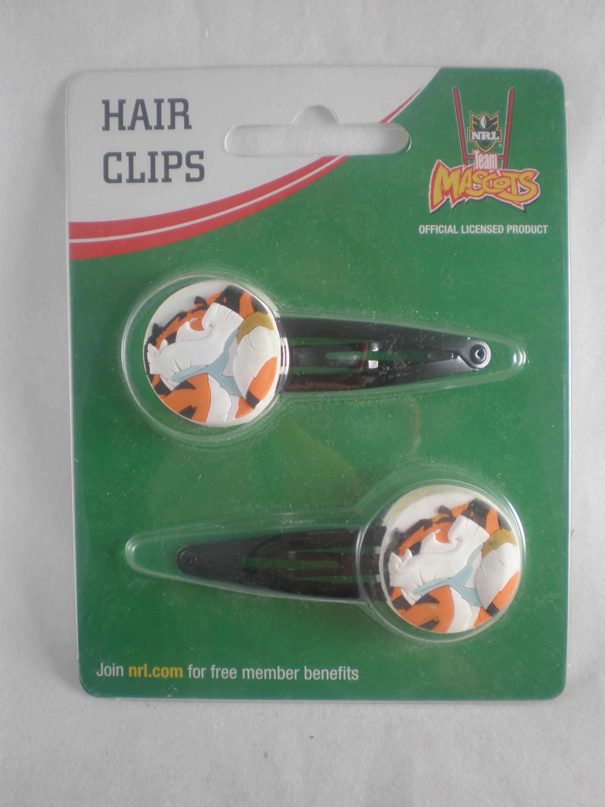 Wests Tigers NRL Team Mascot Hair Clips