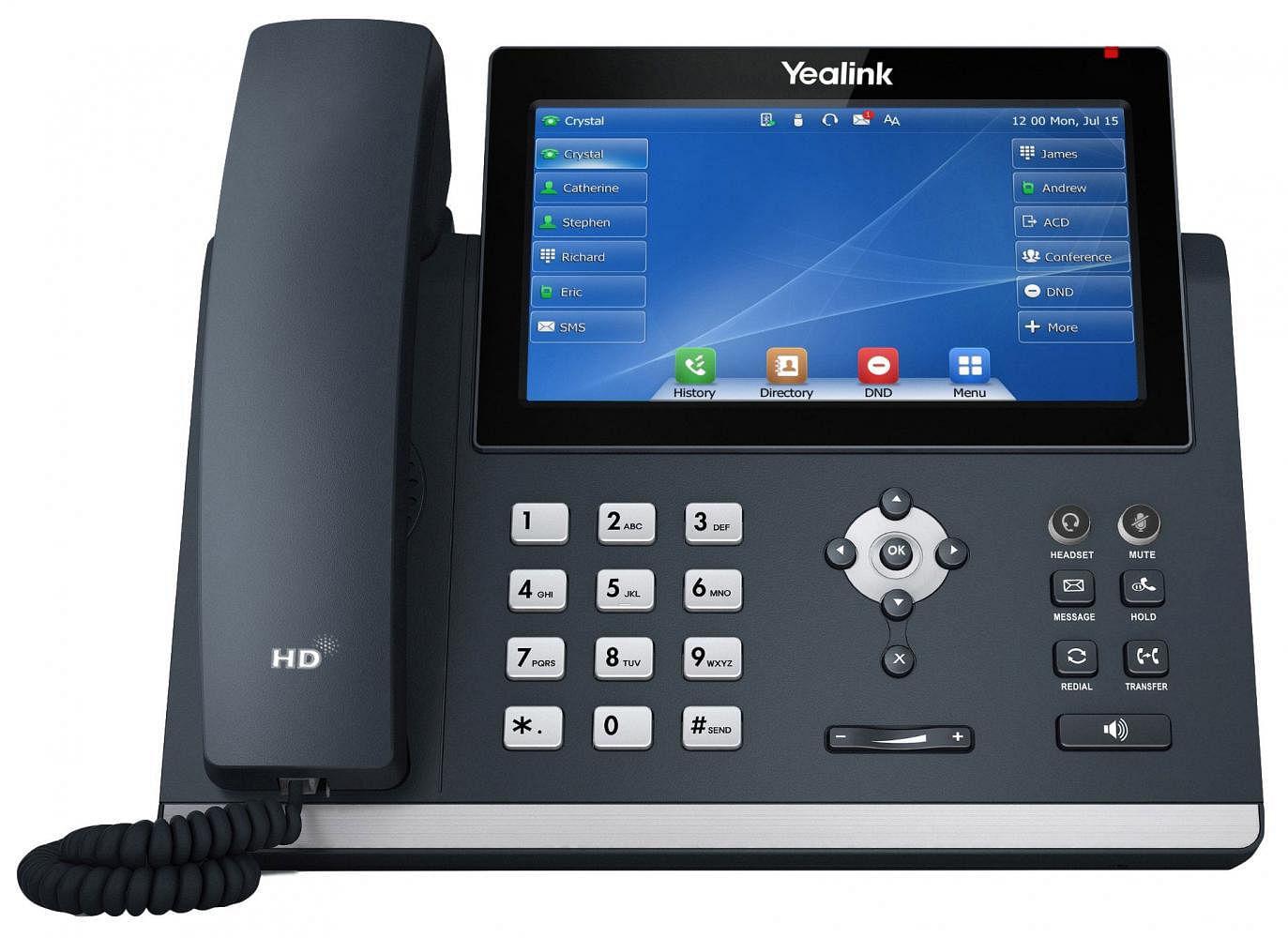 Yealink IP Phone Wired Handset LED Wi-Fi - Grey [SIP-T48U]