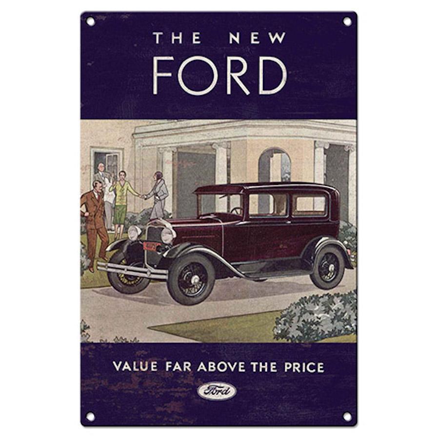 Ford Heritage Tin Sign The New Ford