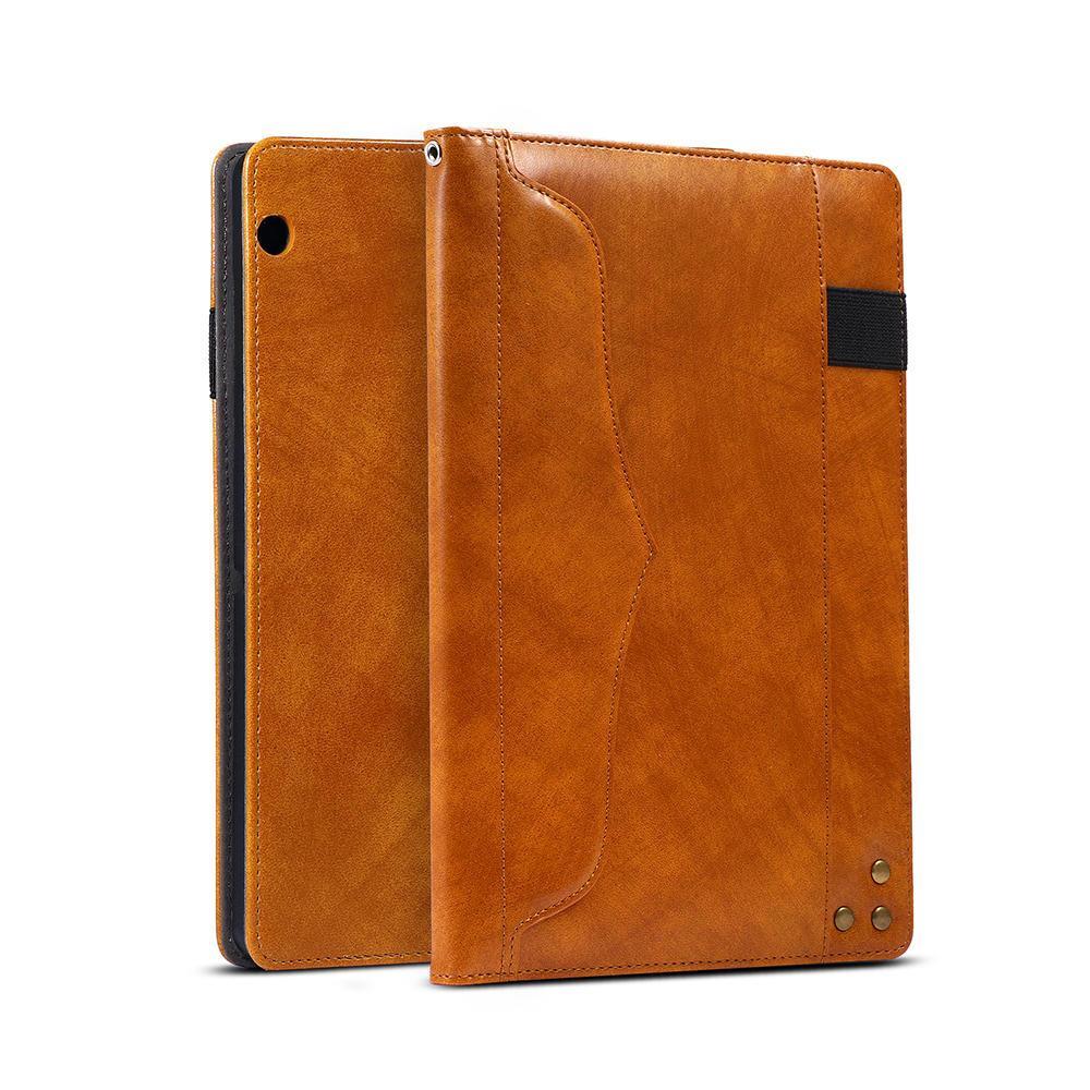 Multifunction Silk Grain Folding PU Leather Case Cover For Huawei T3 10 9.6 Inch Tablet brown
