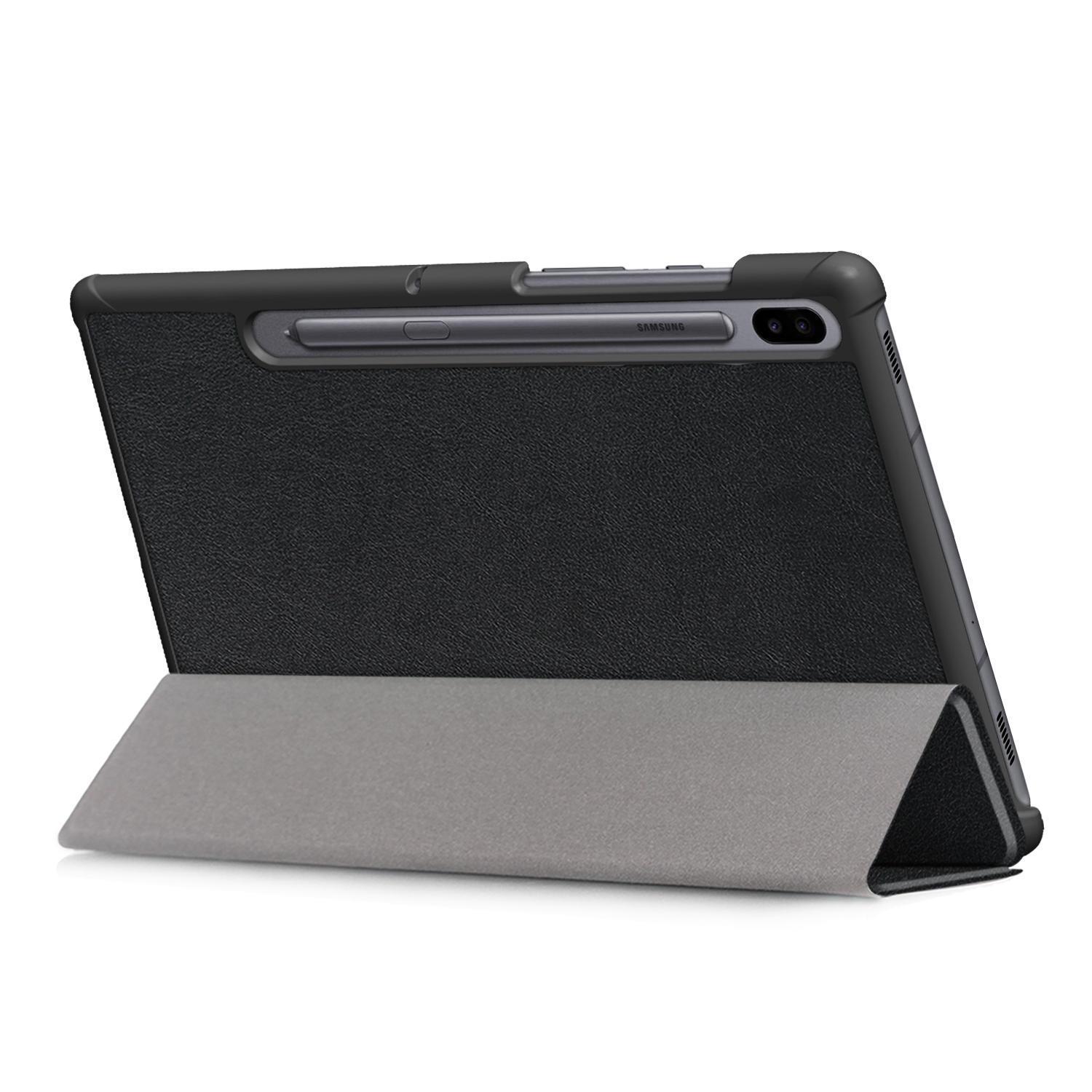 Tri-Fold Stand Tablet Case for Samsung Tab A S6 BLACK