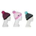XTM Harriet Beanie Kids Warm Knit Hat Pom Pom Winter Cap Fleece Lining Ski