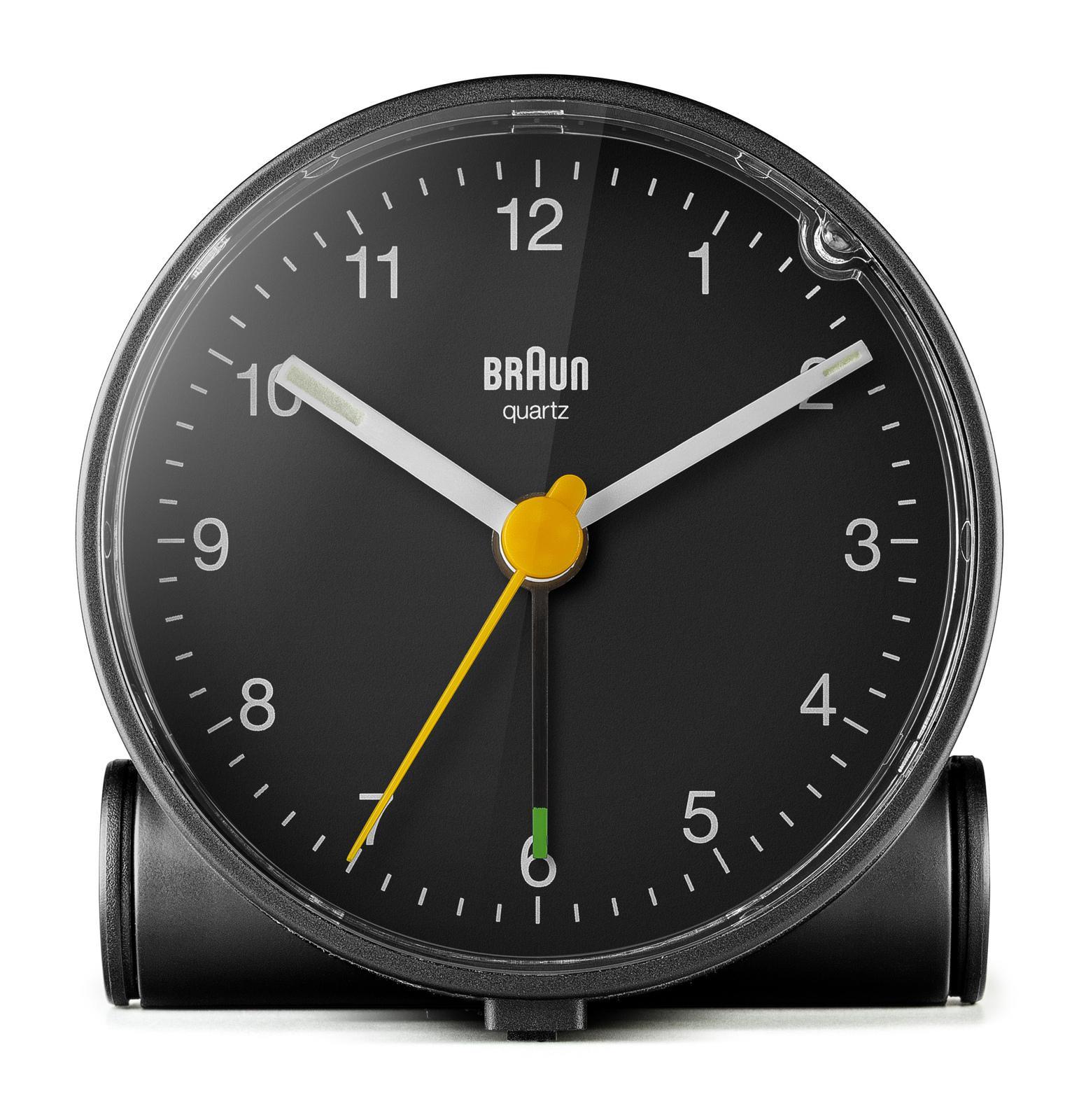 7cm Black Analogue Alarm Clock By BRAUN