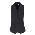 Premier Womens/Ladies Herringbone Waistcoat (Dark Grey) (L)
