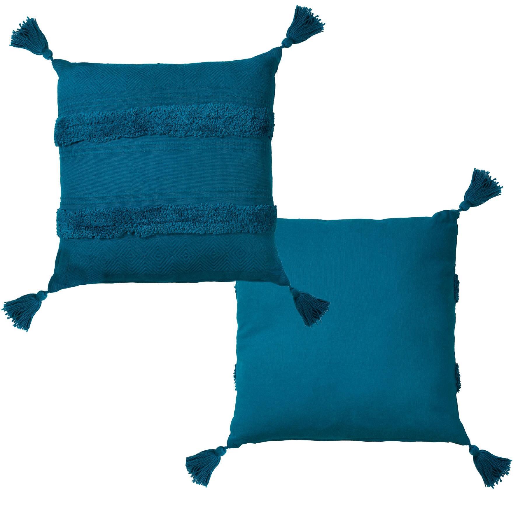 Accessorize Indra Cotton Cushion Cover Teal