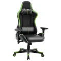Gaming Chair High Back PU Leather Racing Office Computer Chair Ergonomic Chair with Headrest and Lumbar Support [Colour: Green]