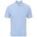 Premier Mens Coolchecker Pique Short Sleeve Polo T-Shirt (Light Blue) (XL)