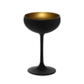 Stolzle Olympic Champagne Coupe 230ml Black/Gold X 6