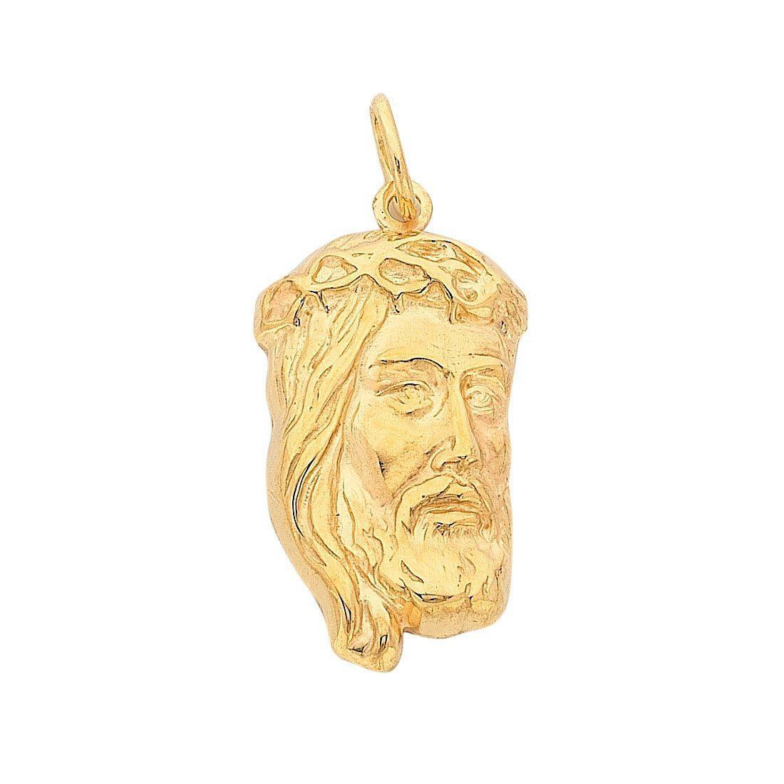 Bevilles 9ct Yellow Gold Jesus Charm Pendant Religious