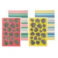Ladelle Set of 4 Bahamas Kitchen / Cleaning 100% Cotton Tea Towels Mix