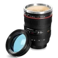 Camera Coffee Mug Lens Travel Thermos Cup with lid