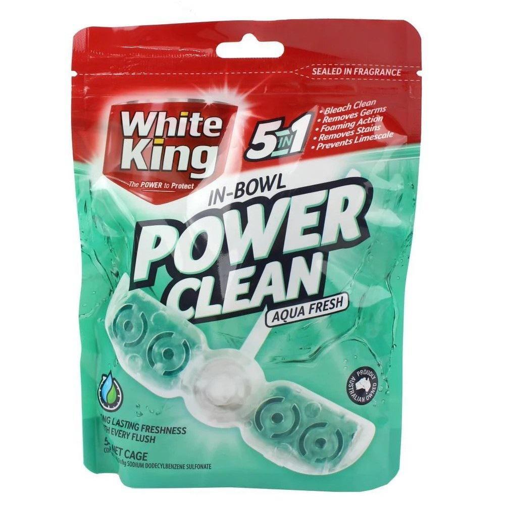 White King 50g Power Clean In-bowl Aqua Fresh