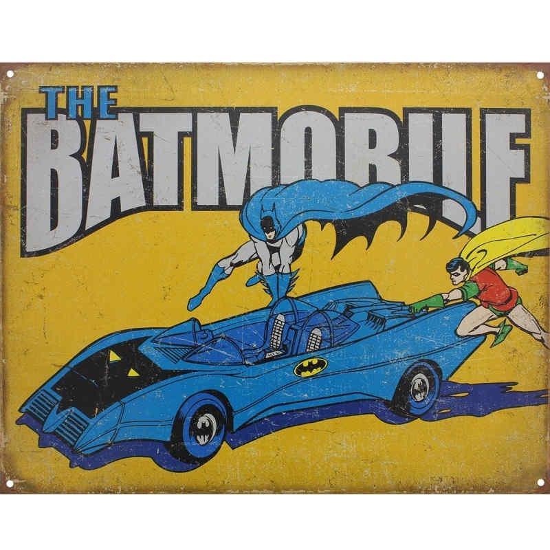 Batman The Batmobile Metal Tin Sign